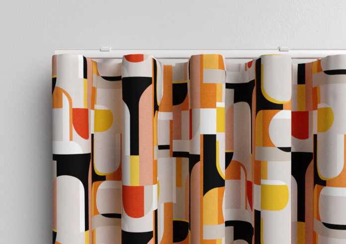 Archways, Orange - Made to Measure Curtains - Image 13